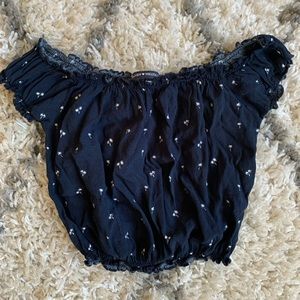 Brandy Melville Rio Palm Tree Off the Shoulder Top